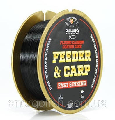 Жилка Cralusso Feeder&Carp Fast Sinking FC Black 300м 0.2мм 3.4кг (2096)