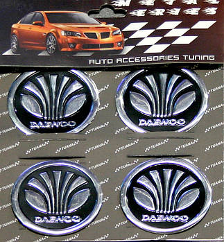 Комплект модельних наклейок на автомобільні диски, 4 шт., Daewoo Lanos, Т-45