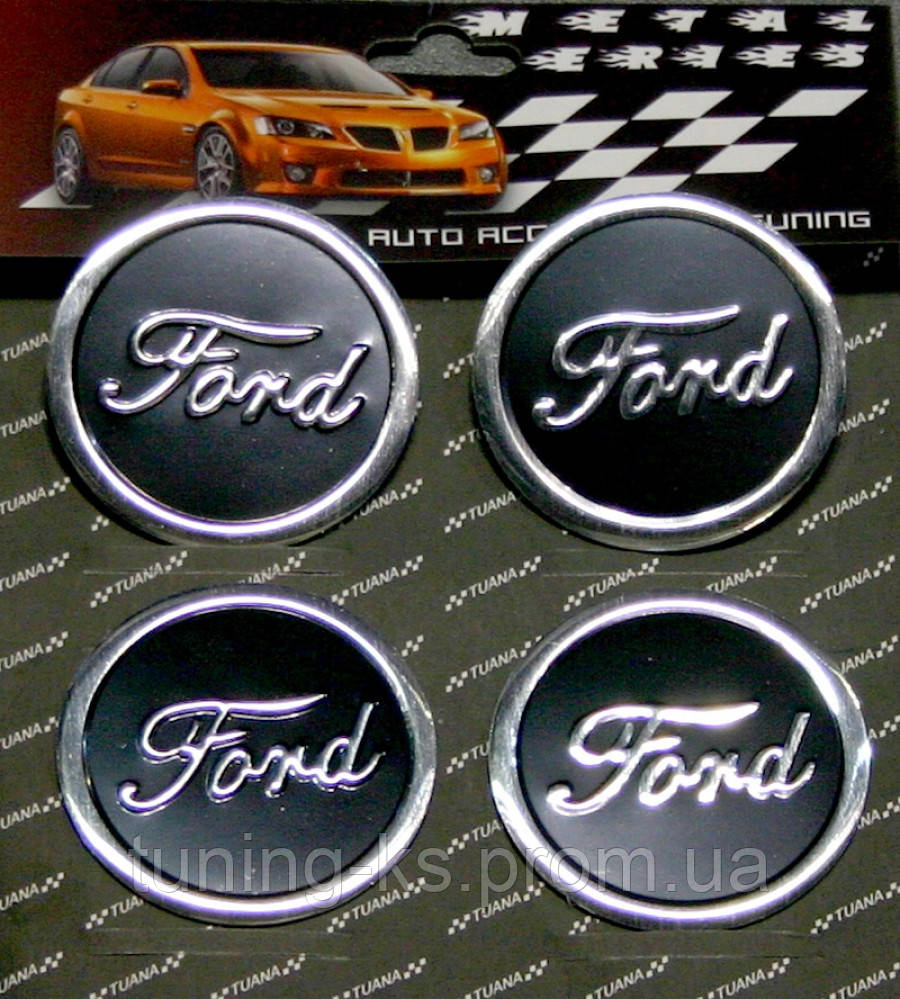Комплект модельних наклейок на автомобільні диски, 4 шт., Ford