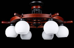 Стельова люстра штурвал L7167/6H (COF+BK+WT)