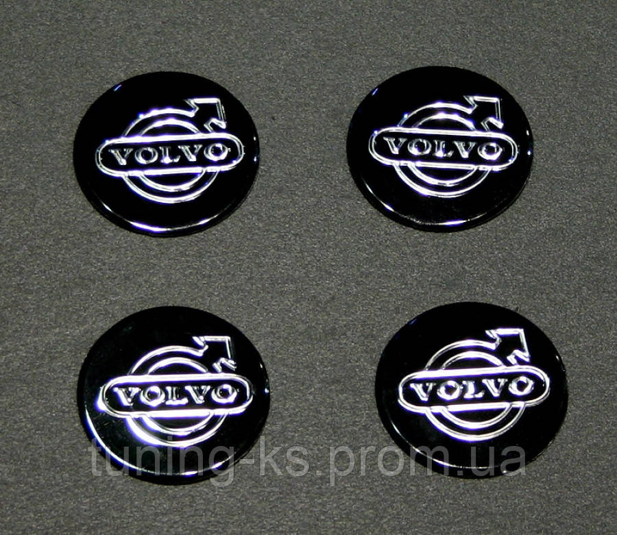 Комплект модельних наклейок на автомобільні диски, 4 шт., Volvo