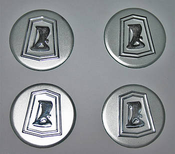 Комплект модельних наклейок на автомобільні диски, 4 шт., LADA, Grey& Chrome