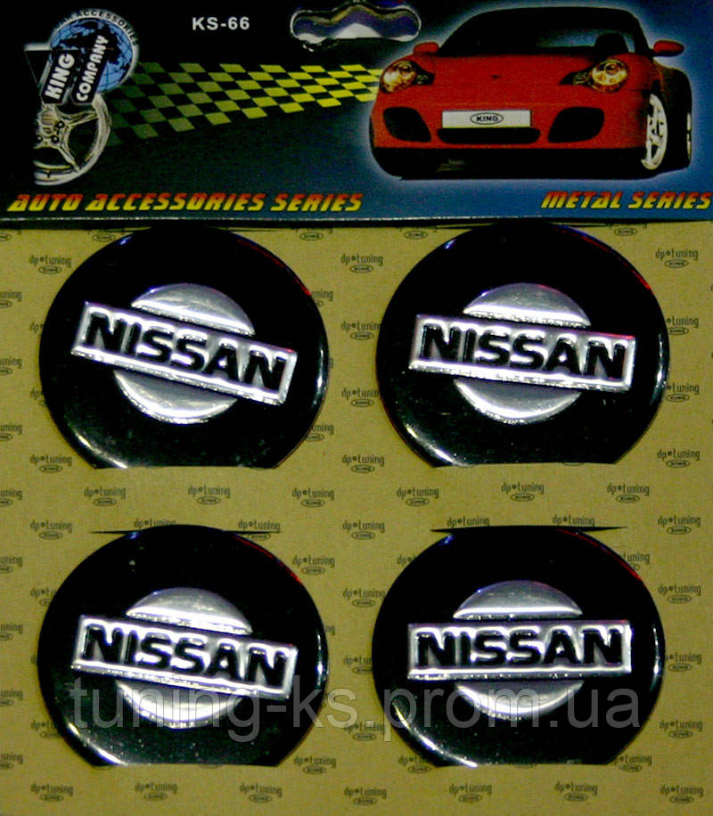Комплект модельних наклейок на автомобільні диски, 4 шт., NISSAN