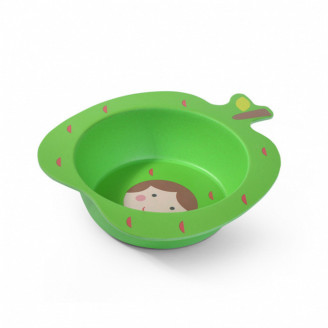 Глибока тарілка "Яблуко" 18х15.5х4см з бамбукового волокна Fissman, фото 1