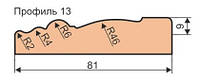 Фреза для изготовления наличника 125х32х90 (Профиль 13)