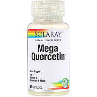 Мега Кверцетин з біофлавоноїдами 600 мг 60 капс для імунітету судин протизапальну Solaray USA