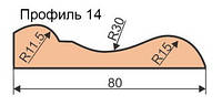Фреза для изготовления наличника 125х32х90 (Профиль 14)