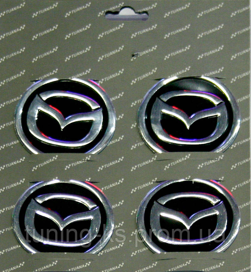 Комплект модельних наклейок на автомобільні диски, 4 шт., MAZDA