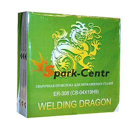 Неіржавкий зварювальний дріт ER-308L(СВ-04Х19Н9)TM Welding Dragon 1,2 мм (паковання — 5 кг)