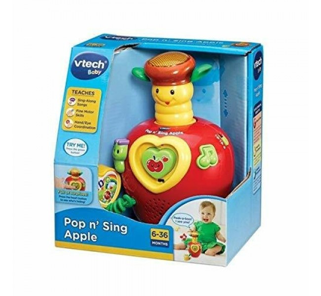 Vtech Розвиває музичне яблучко Pop and Sing Apple з сюрпризом 142703, фото 1
