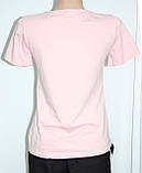 Футболка жіноча стильна, якісна тканина, приталеная рожева, єдиноріг Жіночі футболки, фото 3