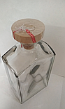 Скляна пляшка 500 мл з дерев'яною пробкою для зберігання, подачі напоїв Everglass, фото 3