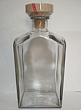 Скляна пляшка 500 мл з дерев'яною пробкою для зберігання, подачі напоїв Everglass, фото 4