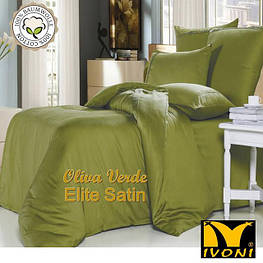 Підковдри. Колекція "Elite Satin Verde Oliva". Сатин (Туреччина). Бавовна 100%