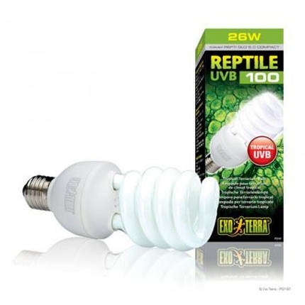 Hagen ExoTerra Reptile UVB100/Repti Glo 5.0 26(25) Вт PT-2187 - ультрафіолетова лампа, фото 1