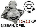 Стартер NISSAN Primastar Qashqai X-Trail OPEL Vivaro RENAULT Espace Koleos Laguna Megane Scenic Trafic 2.0 DCi, фото 3