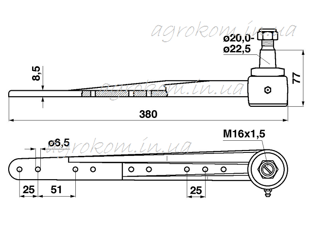 Головка коси 380 мм MF D44120000