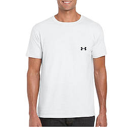Чоловіча футболка Under Armour, чоловіча футболка Андер Армор, спортивна, брендовий, біла, S