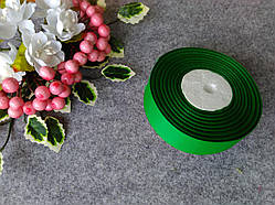 Репс однотонний на метраж. Колір зелений. Ширина 2.5 см