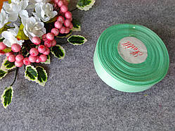 Репс однотонний на метраж. Колір м'ятний. Ширина 2.5 см