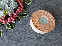 Репс однотонний на метраж. Колір персиковий. Ширина 2.5 см