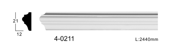 Молдинг для стін, гладкий, Classic Home 4-0211, ліпний декор з поліуретану