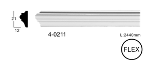 Молдинг для стін, гладкий, Classic Home 4-0211 flex, ліпний декор з поліуретану