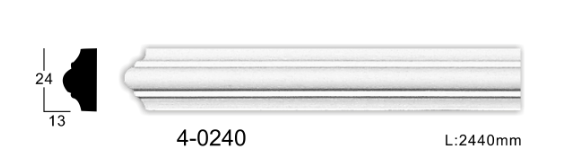 Молдинг для стін, гладкий, Classic Home 4-0240, ліпний декор з поліуретану