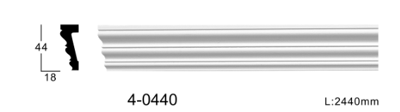 Молдинг для стін, гладкий, Classic Home 4-0440, ліпний декор з поліуретану