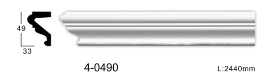 Молдинг для стін, гладкий, Classic Home 4-0490, ліпний декор з поліуретану