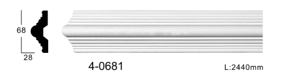 Молдинг для стін, гладкий, Classic Home 4-0681, ліпний декор з поліуретану