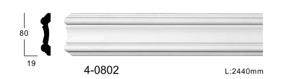 Молдинг для стін, гладкий, Classic Home 4-0802, ліпний декор з поліуретану