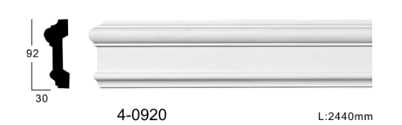 Молдинг для стін, гладкий, Classic Home 4-0920, ліпний декор з поліуретану