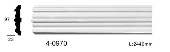Молдинг для стін, гладкий, Classic Home 4-0970, ліпний декор з поліуретану