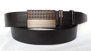 Шкіряний ремінь автомат 40 мм  чорний