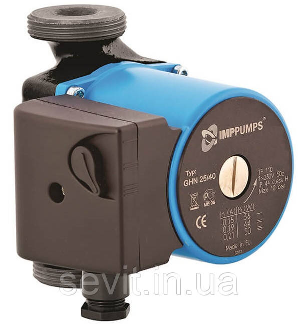 Циркуляційний насос із мокрим ротором IMP PUMPS (Словіння) тришвидкісної нарізної серії GHN SOL 15/40-130