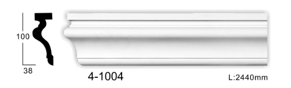 Молдинг для стін, гладкий, Classic Home 4-1004, ліпний декор з поліуретану