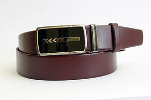 Шкіряний ремінь автомат 40 мм  марсал