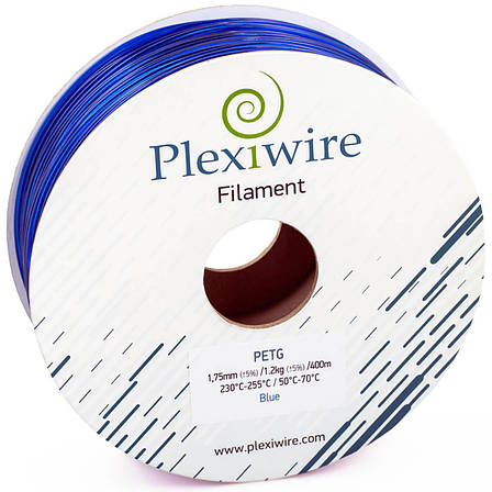 Пластик в котушці PETG 0,9/300 м, Plexiwire Синій, фото 1