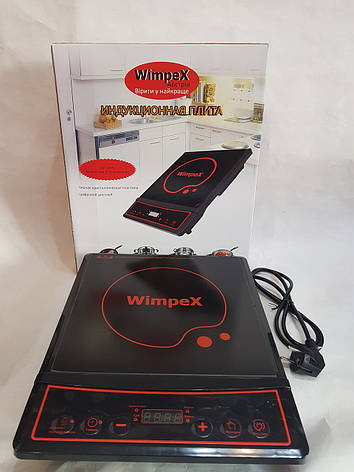 Індукційна плита настільна, електроплита WIMPEX WX1323 з таймером (2000W), фото 2