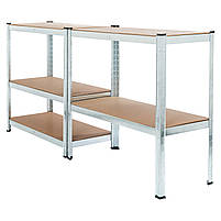 180х90х60, Стелаж 5 полиць МДФ/ДСП, 175 кг/полку, БМ-10 поличний оцинкований з розбірної стійкою в гараж, фото 6