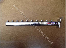 Кронштейн-флейта для економпанелі 40 см, 10 кульок (хром)