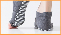 Шкарпетки Для Йоги з Відкритими Пальцями і Відкритим Сводом, темно-сірий