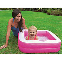 Дитячий надувний басейн Intex 57100, рожевий, 85 х 85 х 23 см