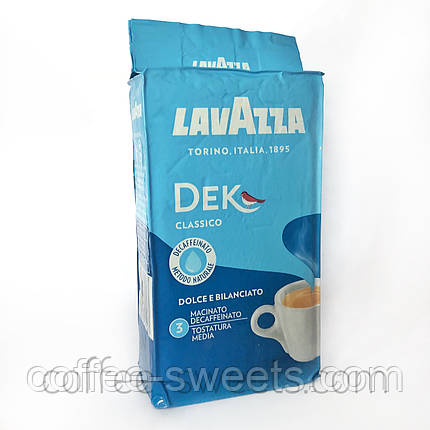 Кава мелена Lavazza Dek Classico 250g БЕЗ КОФЕИНА, фото 2