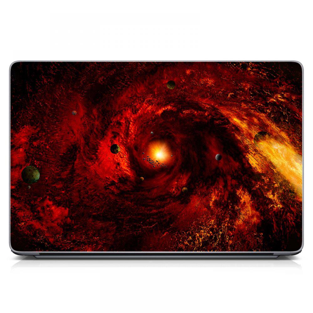 Універсальна наклейка для ноутбука, 13.3"-17.3” 400x260 мм Space red Матова, наклейки для ноутбука