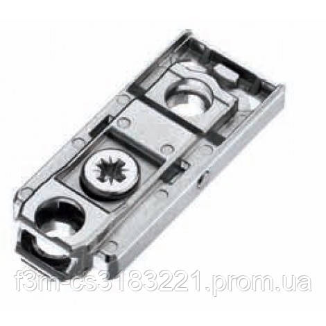 Петля Titus T-type 3Way Clip-On: Монтажна планка H=0 мм пряма, з Ексцентриком+Euro, Made inSlovenia (код1836)