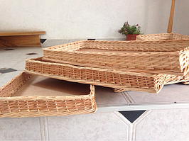 Плетені кошики з лози з висотою 8 см