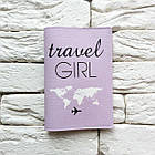 Обкладинка для паспорта Travel girl 5 (фіолетовий), фото 3