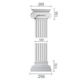 Пілястра з гіпсу, гіпсова пілястра ка-6